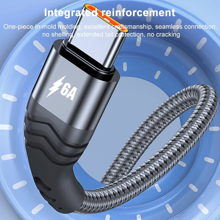 ADC - 005 6A USB to USB - C / Type - C Weave Fast Charging Data Cable, 1m, 2m - ORIWHIZ