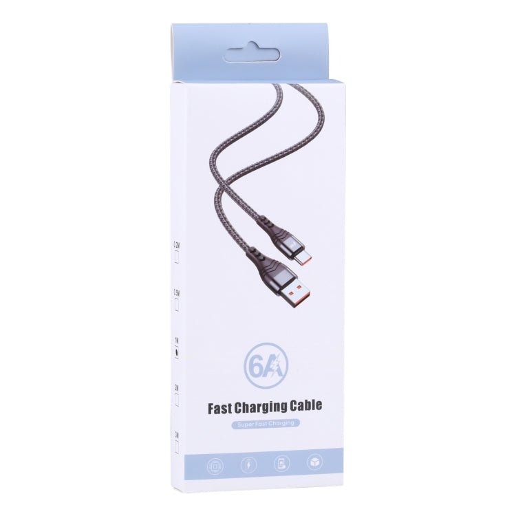 ADC - 005 6A USB to USB - C / Type - C Weave Fast Charging Data Cable, 1m, 2m - ORIWHIZ