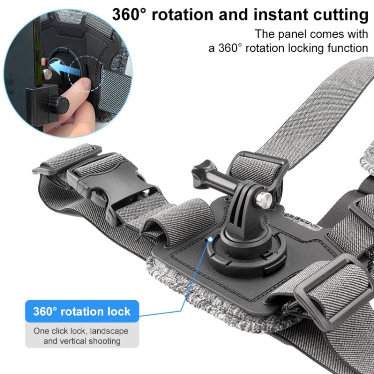 Adjustable Body Mount Belt Chest Strap with Mount & Screw, 3 in 1, 4 in 1, 6 in 1 Phone Clamp, 6 in 1 360 Phone Clamp, 7 in 1 Phone Clamp - ORIWHIZChest BeltDJI & Insta360 AccessoriesRUIGPRO