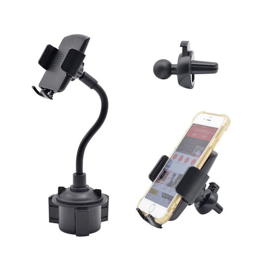 Air Inlet Cup Seat 2 In 1 Universal Long Hose Car Mobile Phone Bracket, 2 In 1 Long Hose Car Mobile Phone Bracket - ORIWHIZ