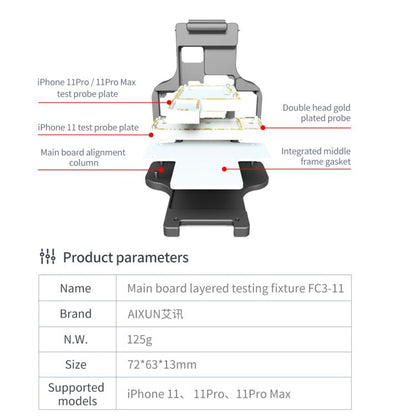 Aixun FC3 - 11 Mainboard Layered Testing Fixture for iPhone 11/11 Pro/11Pro Max, Aixun FC3 - 11 - ORIWHIZ