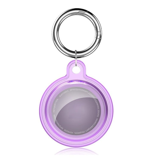 All - inclusive Clear Crystal Shockproof Protective Cover Case with Keychain Hook Loop, For AirTag - ORIWHIZ