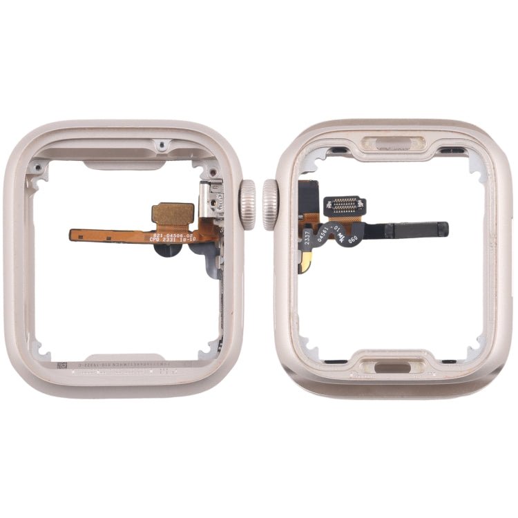 Aluminium Alloy Middle Frame Bezel Plate with Crown Spin Axis Flex Cable, For Apple Watch Series 7 / 8 / 9 45MM LTE, For Apple Watch Series 7 / 8 / 9 45MM GPS, For Apple Watch Series 7 / 8 / 9 41MM LTE, For Apple Watch Series 7 / 8 / 9 41MM GPS - ORIWHIZ