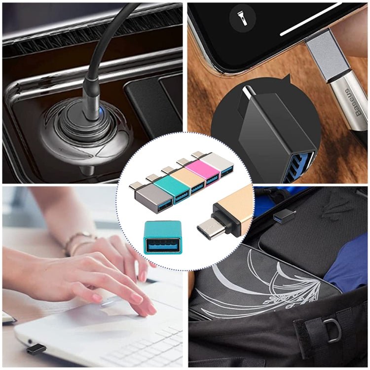 Aluminum Alloy USB - C / Type - C 3.1 Male to USB 3.0 Female Data / Charger Adapter - ORIWHIZ