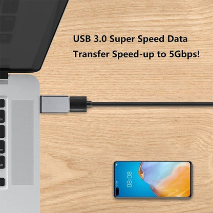 Aluminum Alloy USB - C / Type - C 3.1 Male to USB 3.0 Female Data / Charger Adapter - ORIWHIZ
