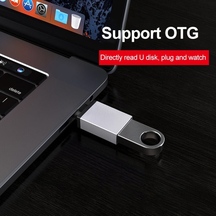 Aluminum Alloy USB - C / Type - C 3.1 Male to USB 3.0 Female Data / Charger Adapter - ORIWHIZ