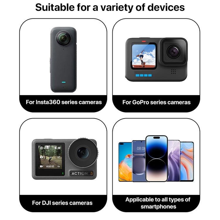 Aluminum Extension Arm Grip Extenter for GoPro, Insta360, DJI and Other Action Cameras - ORIWHIZDJI & Insta360 AccessoriesOthersUniversal Grip Tripod
