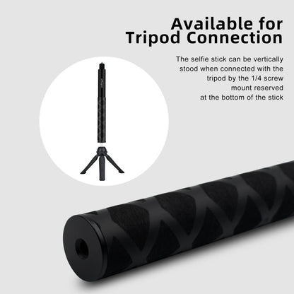 aMagisn 70cm Invisible Straight Pull Selfie Stick Sports Camera Accessories, Single Rod, Rod+1/4 Turn 3 Jaw+Screw, Rod+1/4 Turn 3 Jaw+Screw+Phone Clip - ORIWHIZaMagisnDJI & Insta360 AccessoriesExtendable Pole