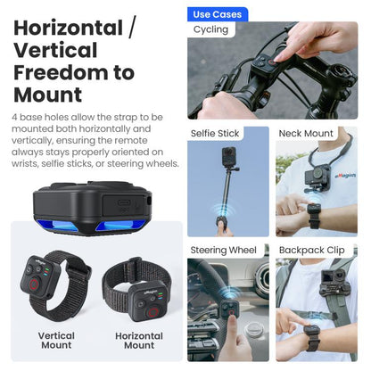 aMagisn Bluetooth Remote Controller 3.0 Universal Version For Insta360, GoPro Hero, Android/ios Smartphones, DJI OSMO 360, Action 6/5 Pro/4, AM40 - ORIWHIZaMagisnDJI & Insta360 AccessoriesOther Insta360 Accessories