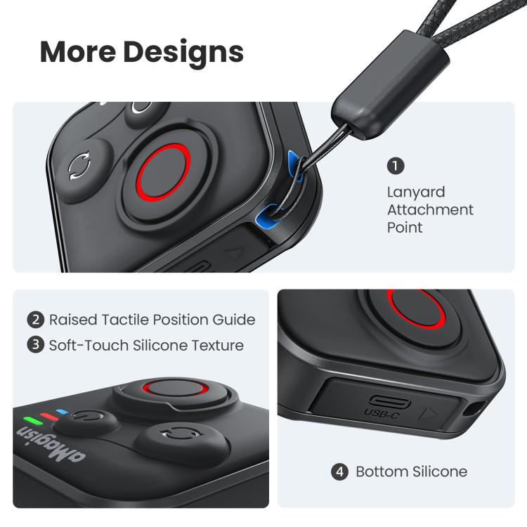 aMagisn Bluetooth Remote Controller 3.0 Universal Version For Insta360, GoPro Hero, Android/ios Smartphones, DJI OSMO 360, Action 6/5 Pro/4, AM40 - ORIWHIZaMagisnDJI & Insta360 AccessoriesOther Insta360 Accessories