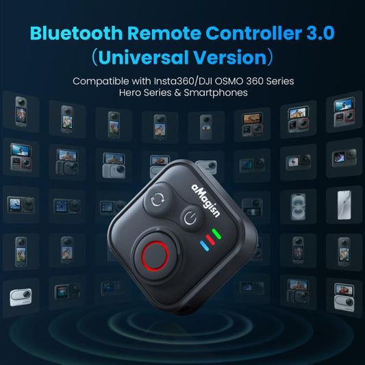aMagisn Bluetooth Remote Controller 3.0 Universal Version For Insta360, GoPro Hero, Android/ios Smartphones, DJI OSMO 360, Action 6/5 Pro/4, AM40 - ORIWHIZaMagisnDJI & Insta360 AccessoriesOther Insta360 Accessories