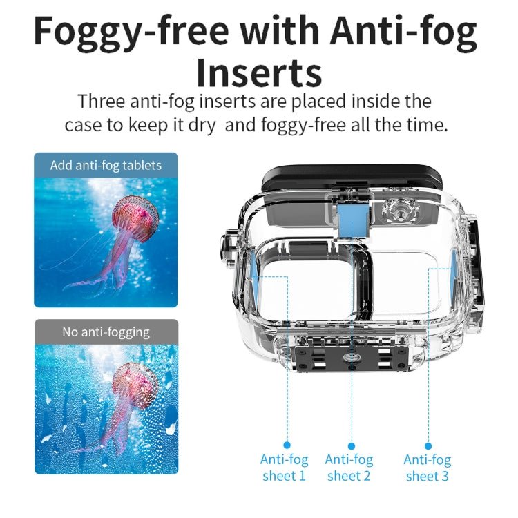 aMagisn Horizontal and Vertical Shooting Dive Shell 60m Waterproof Shell Accessories, For Insta360 Ace Pro, For Insta360 Ace - ORIWHIZaMagisnDJI & Insta360 AccessoriesInsta360 Ace Series