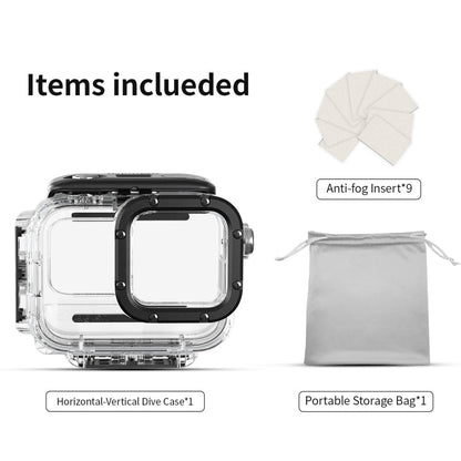 aMagisn Horizontal and Vertical Shooting Dive Shell 60m Waterproof Shell Accessories, For Insta360 Ace Pro, For Insta360 Ace - ORIWHIZaMagisnDJI & Insta360 AccessoriesInsta360 Ace Series