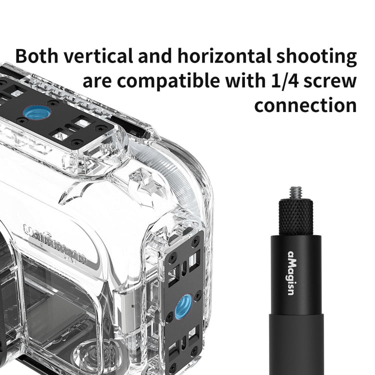 aMagisn Horizontal and Vertical Shooting Dive Shell 60m Waterproof Shell Accessories, For Insta360 Ace Pro, For Insta360 Ace - ORIWHIZaMagisnDJI & Insta360 AccessoriesInsta360 Ace Series