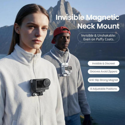 AMagisn Invisible Magnetic Neck Mount For First - Person View Vlogging Compatible With GoPro/Insta360/Smartphones - ORIWHIZaMagisnDJI & Insta360 AccessoriesNeck Mount