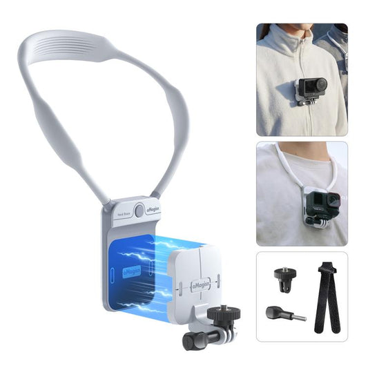Soporte magnético invisible para el cuello Magisn para vlogging en primera persona, compatible con GoPro/Insta360/Smartphones - ORIWHIZaMagisn Accesorios DJI e Insta360 Soporte para el cuello