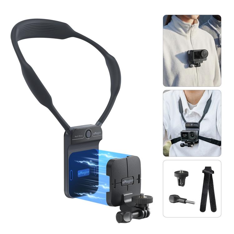 AMagisn Invisible Magnetic Neck Mount For First - Person View Vlogging Compatible With GoPro/Insta360/Smartphones - ORIWHIZaMagisnDJI & Insta360 AccessoriesNeck Mount