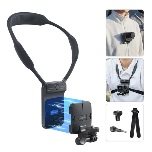 Soporte magnético invisible para el cuello Magisn para vlogging en primera persona, compatible con GoPro/Insta360/Smartphones - ORIWHIZaMagisn Accesorios DJI e Insta360 Soporte para el cuello