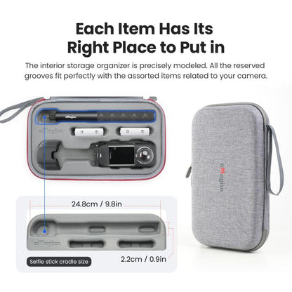 aMagisn Medium Carrying Case For Insta360 X4 Air/X4/X5 Hard EVA Shell with Removable Soft Interior, For Insta360 X4 Air/X4/X5 - ORIWHIZaMagisnDJI & Insta360 AccessoriesInsta360 X Series