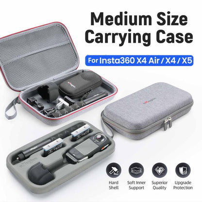 aMagisn Medium Carrying Case For Insta360 X4 Air/X4/X5 Hard EVA Shell with Removable Soft Interior, For Insta360 X4 Air/X4/X5 - ORIWHIZaMagisnDJI & Insta360 AccessoriesInsta360 X Series
