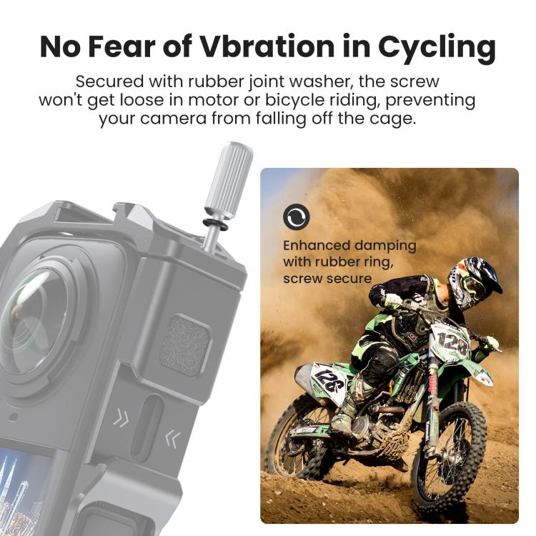 aMagisn Metal Cage for Insta360 X5 Wind Noise Reduction, Shockproof Mount with Dual Cold Shoe, PF01 - ORIWHIZaMagisnDJI & Insta360 AccessoriesInsta360 X Series