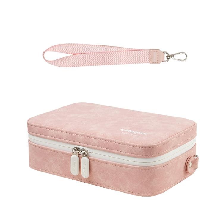 aMagisn Nubuck Leather Action Camera Carrying Case Small Travel Storage Bag with Adjustable Dividers - ORIWHIZaMagisnCase & BagsDJI & Insta360 Accessories