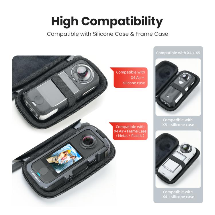 aMagisn Portable Camera Body Case for Insta360 X4 Air/X4/X5 Compact Protective Storage Bag, Storage Bag - ORIWHIZaMagisnDJI & Insta360 AccessoriesInsta360 X Series