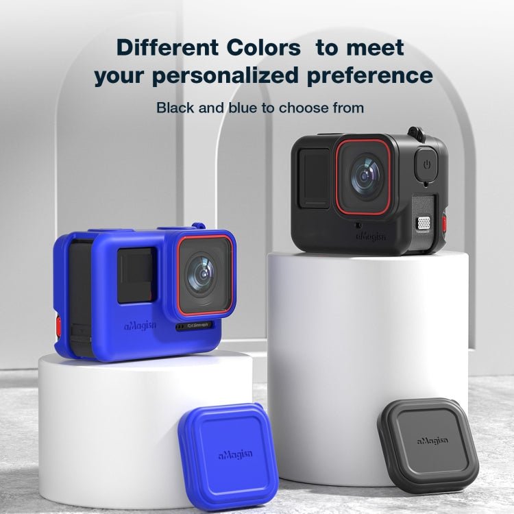 aMagisn Silicone Protection Case Sports Camera Protection Accessories, For Insta360 Ace Pro (Black), For Insta360 Ace Pro (Blue), For Insta360 Ace (Black), For Insta360 Ace (Blue) - ORIWHIZaMagisnDJI & Insta360 AccessoriesInsta360 Ace Series