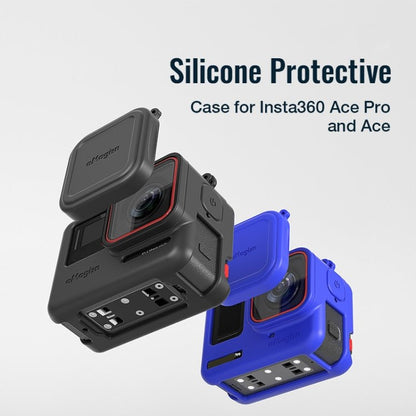 aMagisn Silicone Protection Case Sports Camera Protection Accessories, For Insta360 Ace Pro (Black), For Insta360 Ace Pro (Blue), For Insta360 Ace (Black), For Insta360 Ace (Blue) - ORIWHIZaMagisnDJI & Insta360 AccessoriesInsta360 Ace Series