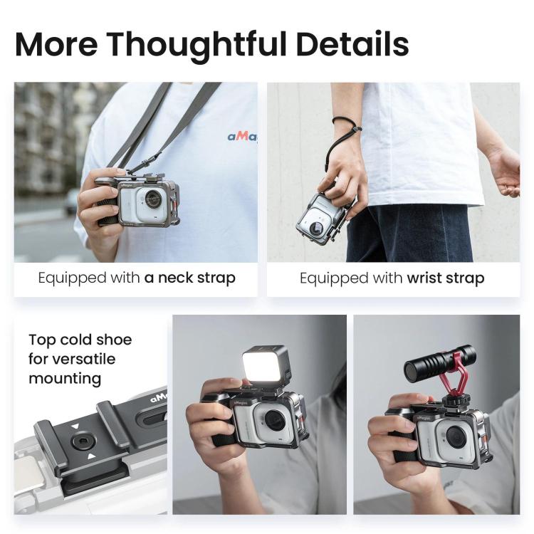 aMagisn Universal Camera Metal Xplorer Grip Kit For DJI Osmo Action/Insta360/GoPro HERO Series - ORIWHIZaMagisnDJI & Insta360 AccessoriesInsta360 GO Series