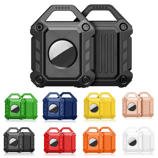 Anti - scratch Shockproof TPU Protective Cover Case with Keychain Hook Loop for AirTag, Armor, Punk Armor - ORIWHIZ