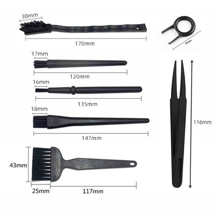 Anti - Static Computer Cleaning Brush Tweezer Set Sweep Keyboard, 8pcs/set - ORIWHIZ