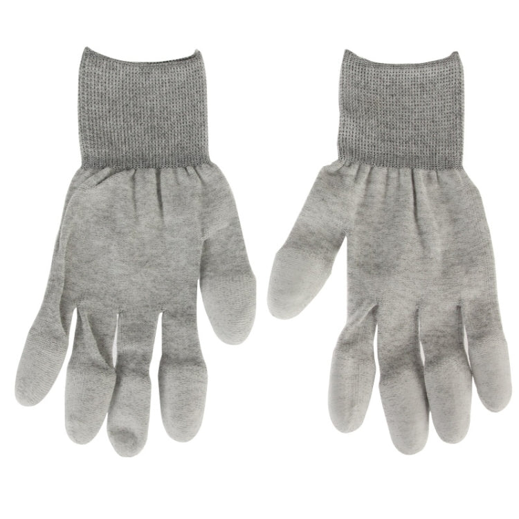 Anti Static ESD Safe Universal Size PU Fingertip Coating Gloves for Computer / Electronic / Phone Repair, Pair of 2, Grey - ORIWHIZ