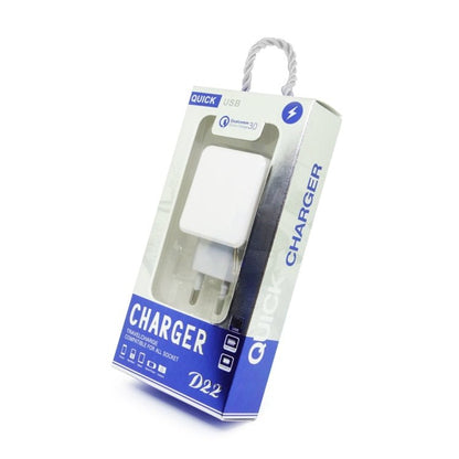 APD - 2003 18W QC3.0 Single Port USB Charger with 1m USB to Type - C Data Cable, EU Plug + USB to Type - C Cable, US Plug + USB to Type - C Cable - ORIWHIZ