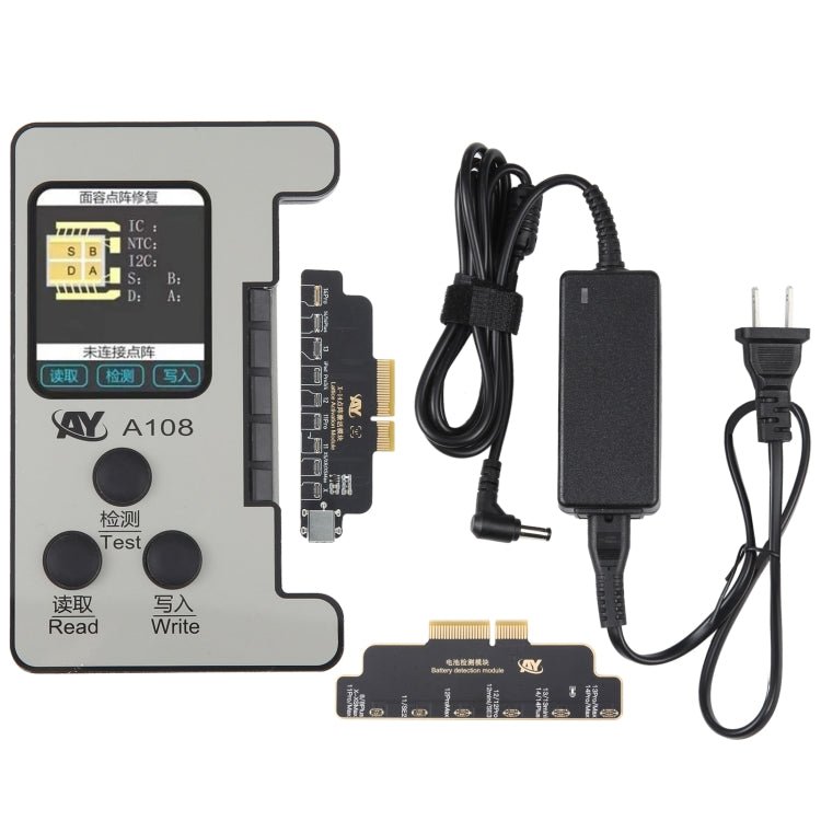 AY A108 Multi - function Dot Matrix Battery Repair Programmer for iPhone 8 - 14 Pro Max, A108 for iPhone 8 - 14 Pro Max - ORIWHIZ