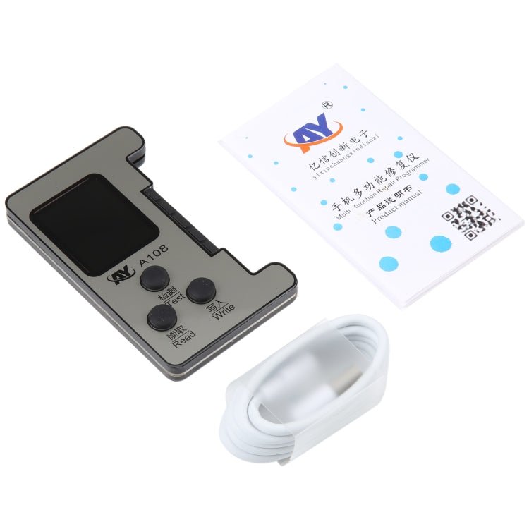 AY A108 Multi - function Dot Matrix Battery Repair Programmer for iPhone 8 - 14 Pro Max, A108 for iPhone 8 - 14 Pro Max - ORIWHIZ