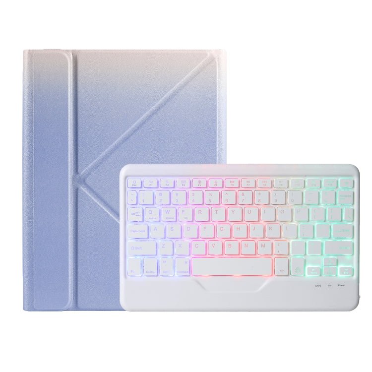 B10S Triangle Holder Three - color Backlight Bluetooth Keyboard Leather Case, With Three - color Backlight - ORIWHIZApple AccessoriesiPad KeyboardiPad Keyboard Universal