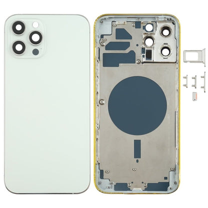 Back Housing Cover with SIM Card Tray & Side keys & Camera Lens for iPhone 12 Pro Max, For iPhone 12 Pro Max(with Card Tray & Side Keys), For iPhone 12 Pro Max(with SIM Card Tray & Side Keys) - ORIWHIZ