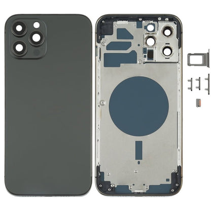Back Housing Cover with SIM Card Tray & Side keys & Camera Lens for iPhone 12 Pro Max, For iPhone 12 Pro Max(with Card Tray & Side Keys), For iPhone 12 Pro Max(with SIM Card Tray & Side Keys) - ORIWHIZ