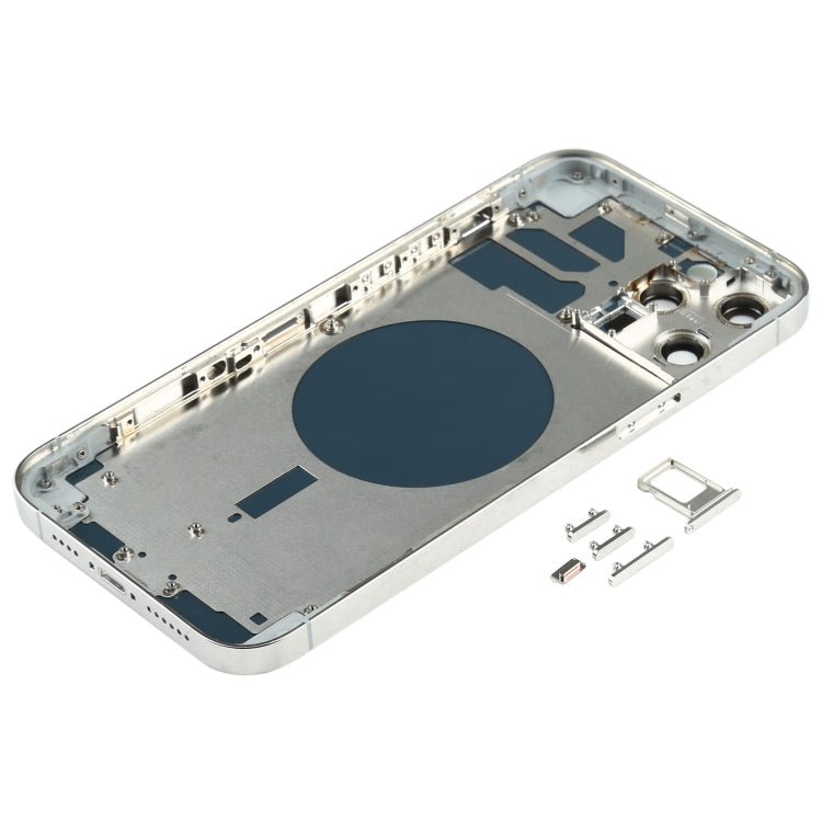 Back Housing Cover with SIM Card Tray & Side keys & Camera Lens for iPhone 12 Pro Max, For iPhone 12 Pro Max(with Card Tray & Side Keys), For iPhone 12 Pro Max(with SIM Card Tray & Side Keys) - ORIWHIZ