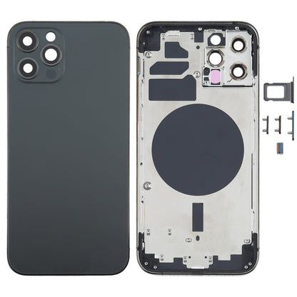 Back Housing Cover with SIM Card Tray & Side Keys & Camera Lens for iPhone 12 Pro(Blue), For iPhone 12 Pro(with SIM Card Tray & Side Keys) - ORIWHIZ