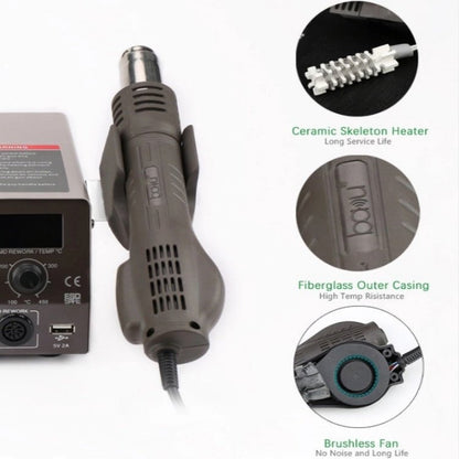 BAKU BA - 602D+ Welding Station Set Dual Digital Display Mobile Phone Repair Tin Welding Tool, EU Plug, US Plug - ORIWHIZ