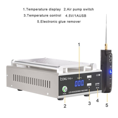 Baku BA - 946+ 9 Inch 450W Phone Screen Separator With Electronic Glue Remove, 110V US Plug, 220V EU Plug - ORIWHIZ