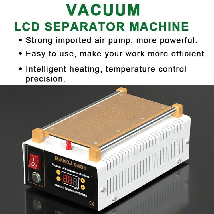 BAKU BK - 948D 500W Vacuum Anti - static LCD Touch Panel Separator Machine, AC 110V US Plug, BAKU BK - 948D AC 110V US Plug - ORIWHIZ