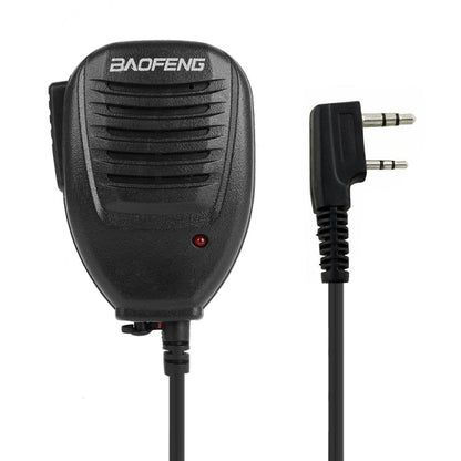 Baofeng Clip - on Speaker Microphone for Walkie Talkies, 3.5mm + 2.5mm Earphone + Mic Plug - ORIWHIZConsumer ElectronicsWalkie TalkieWalkie Talkie Microphones & Headsets