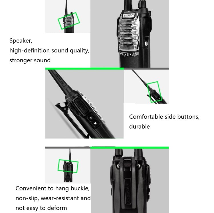 Baofeng UV - 8D 8W High - power Dual - transmit Button Multifunctional Walkie - talkie, AU Plug, EU Plug, US Plug, UK Plug - ORIWHIZBaofengConsumer ElectronicsHandheld Walkie Talkie