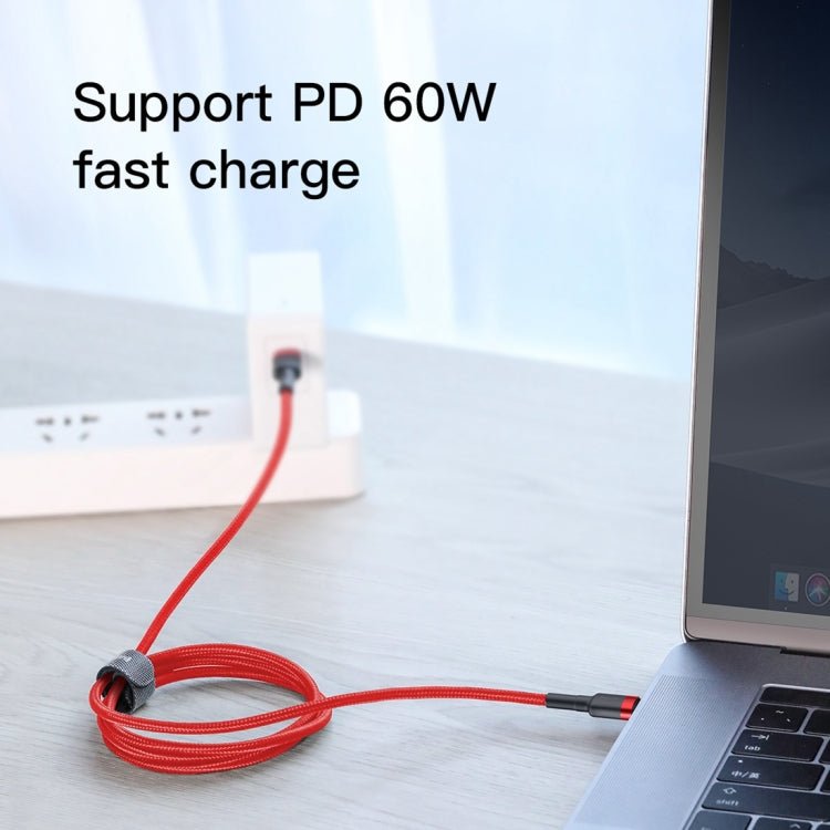 Baseus CATKLF - H09 Cafule Series USB - C / Type - C PD 2.0 60W Flash Charge Cable, Cable Length: 2m - ORIWHIZ