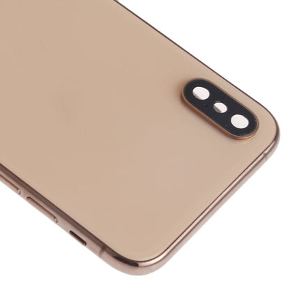 Battery Back Cover Assembly (with Side Keys & Speaker Ringer Buzzer & Motor & Camera Lens & Card Tray & Power Button + Volume Button + Charging Port + Signal Flex Cable & Wireless Charging Module) for iPhone XS, For iPhone XS (Full Assembly) - ORIWHIZ