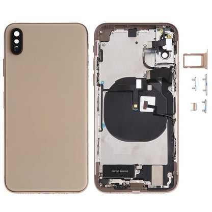 Battery Back Cover Assembly (with Side Keys & Speaker Ringer Buzzer & Motor & Camera Lens & Card Tray & Power Button + Volume Button + Charging Port + Signal Flex Cable & Wireless Charging Module) for iPhone XS, For iPhone XS (Full Assembly) - ORIWHIZ