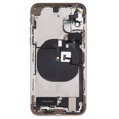 Battery Back Cover Assembly (with Side Keys & Speaker Ringer Buzzer & Motor & Camera Lens & Card Tray & Power Button + Volume Button + Charging Port + Signal Flex Cable & Wireless Charging Module) for iPhone XS, For iPhone XS (Full Assembly) - ORIWHIZ